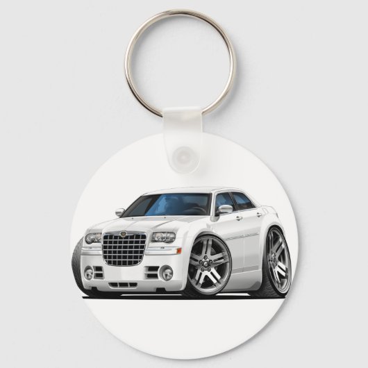 Porte-clés Voiture blanche Chrysler 300 (Recto)