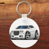 Porte-clés Voiture blanche Chrysler 300 (Recto)