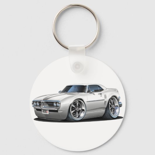 Porte-clés Voiture blanche Firebird 1968 (Recto)
