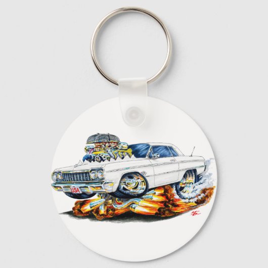 Porte-clés Voiture blanche Impala 1964 (Recto)