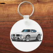 Porte-clés Voiture blanche Olds Cutlass (Recto)
