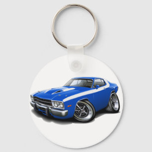 Porte-clés Voiture bleu-blanc 1973-74 Roadrunner