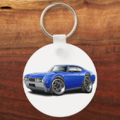 Porte-clés Voiture bleue 1968 Olds 442 (Recto)