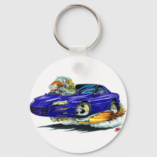 Porte-clés Voiture bleue Camaro 1998-02 (Recto)