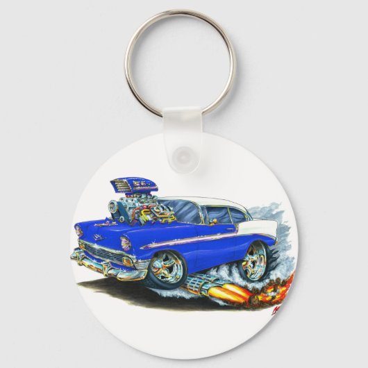 Porte-clés Voiture bleue Chevy 150-210 1956 (Recto)