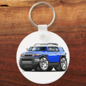 Porte-clés Voiture bleue Fj Cruiser (Recto)