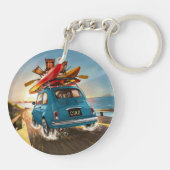 Porte-clés Voiture Blue Fiat (Dos)