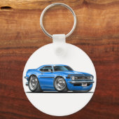 Porte-clés Voiture Camaro bleu-noir 1968 (Recto)