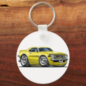 Porte-clés Voiture Camaro jaune-noir 1968 (Recto)