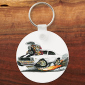 Porte-clés Voiture Camaro RS SS noir blanc 1969 (Recto)