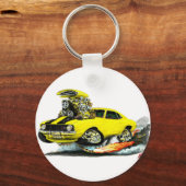 Porte-clés Voiture Camaro Z28 Jaune-Noir 1969 (Recto)