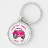Porte-clés Voiture Carton Rose (Devant)