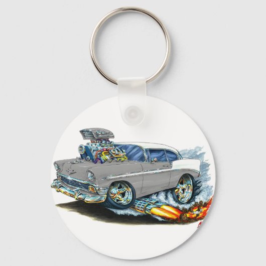 Porte-clés Voiture Chevy 150-210 Gris 1956 (Recto)