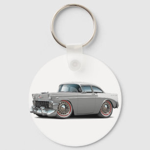 Porte-clés Voiture Chevy Belair gris-blanc 1956