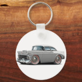 Porte-clés Voiture Chevy Belair gris-blanc 1956 (Recto)