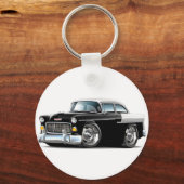Porte-clés Voiture Chevy Belair noir-blanc 1955 (Recto)