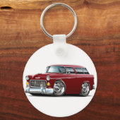 Porte-clés Voiture Chevy Nomad Maroon 1955 (Recto)