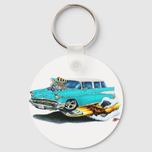 Porte-clés Voiture Chevy Nomad Turquoise 1957 (Recto)