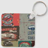 Porte-clés Voiture classique Retro Grunge (Dos)