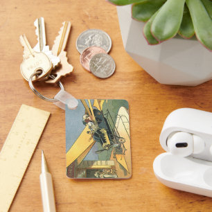 Porte-clés Voiture convertible Steampunk de science-fiction v