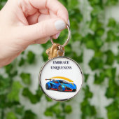 Porte-clés Voiture de course au design dynamique (Main)