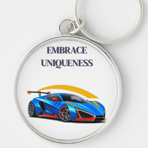 Porte-clés Voiture de course au design dynamique