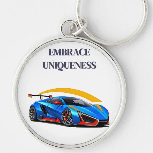 Porte-clés Voiture de course au design dynamique (Devant)
