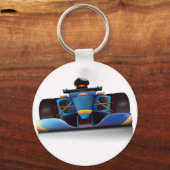 Porte-clés Voiture de course bleue (Recto)