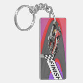 Porte-clés Voiture de course de formule rouge (Devant gauche)