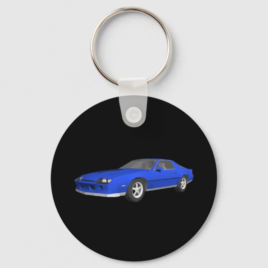 Porte-clés Voiture de sport Camaro 80s : 3D Modèle : Porte - (Recto)