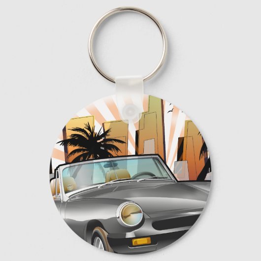 Porte-clés Voiture de sport classique (Recto)