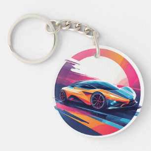 Porte-clés Voiture de sport futuriste