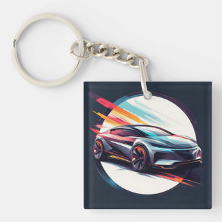 Porte-clés Voiture de sport futuriste