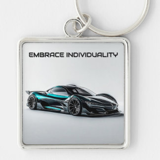 Porte-clés Voiture de sport noire luxueuse au design moderne