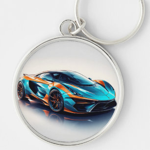 Porte-clés Voiture de sport vibrante au design moderne