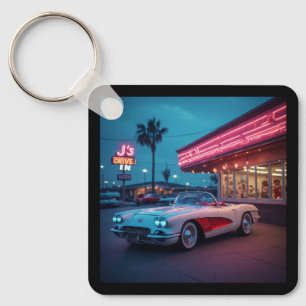 Porte-clés Voiture de sport vintage Snowcrest White Fuelie Ro