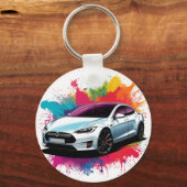 Porte-clés Voiture électrique moderne (Recto)