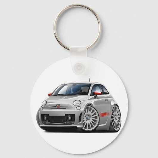 Porte-clés Voiture Fiat 500 Abarth Grey (Recto)