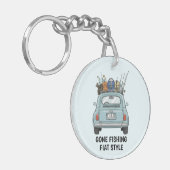 Porte-clés Voiture Fiat de pêche (Devant gauche)