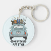 Porte-clés Voiture Fiat de pêche (Dos)
