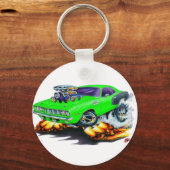 Porte-clés Voiture Hemi Cuda Lime 1971 (Recto)