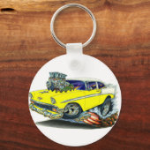 Porte-clés Voiture jaune Chevy Belair 1956 (Recto)