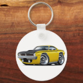 Porte-clés Voiture Jaune Cuda AAR 1970 (Recto)