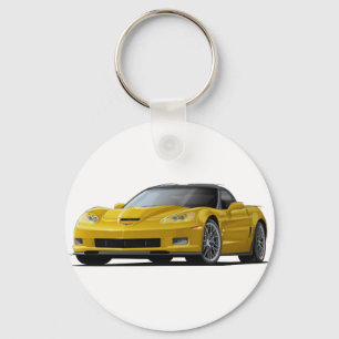 Porte-clés Voiture jaune de Corvette ZR1