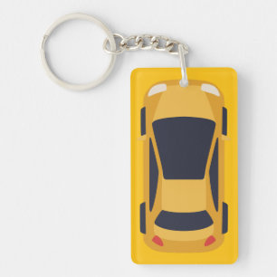 Porte-clés Voiture Jaune Mignonne – Accessoire de Voyage Amus