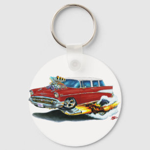 Porte-clés Voiture marron Chevy Nomad 1957