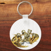 Porte-clés Voiture Musculaire à Piston Drapeau Américain 3 (Recto)