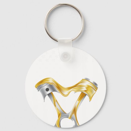 Porte-clés Voiture Musculaire à Piston Drapeau Américain 8 (Recto)