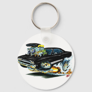 Porte-clés Voiture Noire Plymouth GTX 1968-69