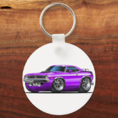 Porte-clés Voiture Plymouth Cuda Purple 1970 (Recto)